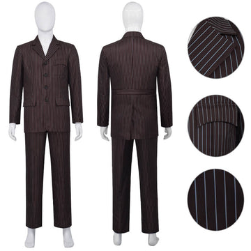 10th Doctor Brown Suit Blue Striped David Tennant Suit Tenth Doctor Who Cosplay Suit BEcostume